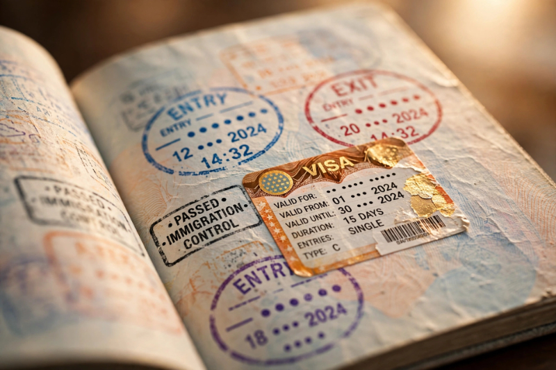 Travel documents prepared for visa assistance